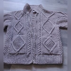 Cozy Cable Knit Cardigan,100% Wool